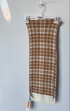 Load image into Gallery viewer, Timberland Womens Brown And Beige Plaid Rectangle Scarf One Size With Tag