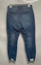 Load image into Gallery viewer, Loft Womens Blue Denim Raw Hem Curvy High Waist Skinny Jeans Pants Size 27/4