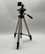 Load image into Gallery viewer, Unbranded Silver-Tone Black Adjustable Portable Camera Tripod