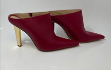 Load image into Gallery viewer, Michael Kors Womens Halle Red Leather Pointed Toe Mule Heels Size 9.5 M