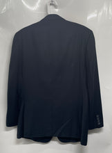 Load image into Gallery viewer, Ruffini Mens Black Striped Notch Lapel Flap Pocket Three Button Blazer Size 48