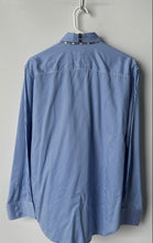 Load image into Gallery viewer, Robert Graham Mens White Blue Striped Tailored Fit Button-Up Shirt Size M