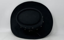 Load image into Gallery viewer, Western Express Unisex Black Wide Brim Gambler Cowboy Hat Size MEX 56 USA 7