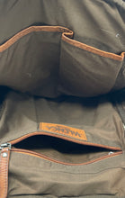 Load image into Gallery viewer, Vilenca Womens Brown Leather Zipper Adjustable Strap Top Handle Backpack