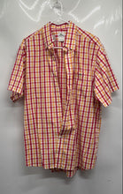 Load image into Gallery viewer, Lacoste Mens Red Yellow Plaid Short Sleeve Collared Button-Up Shirt Size 45