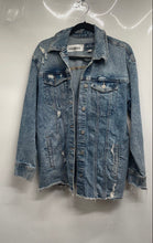 Load image into Gallery viewer, Maurices Womens Blue Long Sleeve Button Front Chest Flap Pockets Jacket Size L