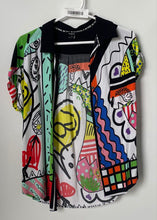 Load image into Gallery viewer, Desigual Womens Multicolor Short Sleeve Collared Button-Up Shirt Size Small