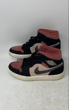 Load image into Gallery viewer, Nike Womens Air Jordan 1 Mid BQ6472-202 Red Black Sneaker Shoes Size 7.5