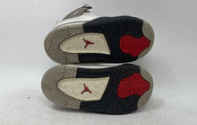 Load image into Gallery viewer, Nike Kids Air Jordan 4 Retro IB4387-100 Black White Gray Sneaker Shoes Size 9C
