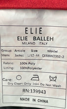 Load image into Gallery viewer, Elie Balleh Mens Black Plaid Flap Pocket Notch Lapel One-Button Blazer L/42-44