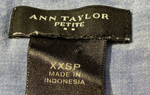Load image into Gallery viewer, Ann Taylor Womens Blue Long Sleeve Spread Collar Button-Up Shirt Size XXSP