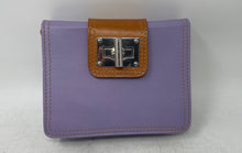 Load image into Gallery viewer, Vera Pelle Womens Purple Leather Turn Lock Adjustable Strap Crossbody Purse