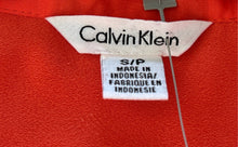Load image into Gallery viewer, Calvin Klein Womens Orange Long Sleeve Snap Front Blouse Top Size Small