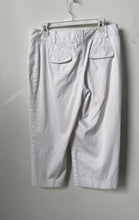 Load image into Gallery viewer, Ann Taylor Womens White Flat Front Pockets Straight Leg Cropped Pants Size 10