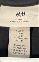Load image into Gallery viewer, H&M Womens Black Short Sleeve Crew Neck Slim Fit Pullover T-Shirt Size M