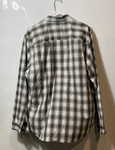 Load image into Gallery viewer, Michael Kors Mens Black White Plaid Print Long Sleeve Button-Up Shirt Size XL