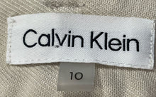 Load image into Gallery viewer, Calvin Klein Womens Beige Stretch Flat Front Straight Leg Ankle Pants Size 10