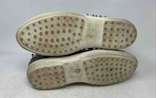 Load image into Gallery viewer, Atelier Mens Black Silver White Leather Lace-Up Studded Sneaker Shoes Size 8