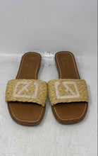 Load image into Gallery viewer, Franco Sarto Womens Beige Open Toe Slip-On Slide Sandals Size 9.5