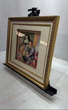 Load image into Gallery viewer, Portrait Family Scene Matted Gold-Tone Collectible Home Decor Picture Frame