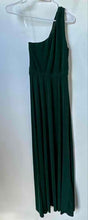 Load image into Gallery viewer, Spirito Womens Green One-Shoulder Draped Waist Bridesmaid Ball Gown Dress Size 4