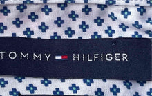 Load image into Gallery viewer, Tommy Hilfiger Mens White Printed Long Sleeve Collared Slim Fit Dress Shirt Sz M