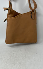 Load image into Gallery viewer, Bulldog Cases Womens Camel Faux Leather Pockets Adjustable Strap Crossbody Purse