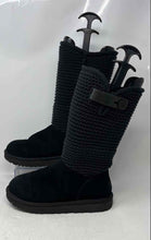 Load image into Gallery viewer, Ugg Womens Shaina Black Suede Round Toe Mid Calf Snow Boots Size 9