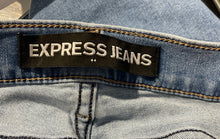 Load image into Gallery viewer, Express Womens Blue Medium Wash Mid-Rise Stretch Ankle Jegging Jeans Size 0