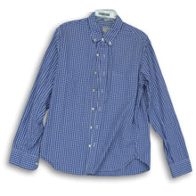 Load image into Gallery viewer, J.Crew Mens Blue White Plaid Print Long Sleeve Button-Up Shirt Size Large