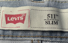 Load image into Gallery viewer, Levi's Womens 511 Blue Denim Medium Wash Slim Fit Straight Leg Jeans Size 27