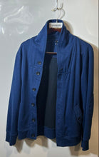 Load image into Gallery viewer, H&M Womens Blue Long Sleeve Elbow Patch Button Front Cardigan Sweater Size M