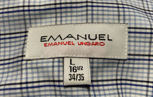 Load image into Gallery viewer, Emanuel Ungaro Mens Multicolor Plaid Cotton Long Sleeve Dress Shirt Size Large