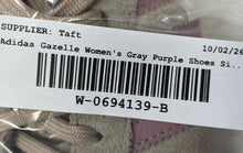 Load image into Gallery viewer, Adidas Womens Gazelle IE3899 Gray Purple Lace-Up Sneaker Shoes Size 6 1/2