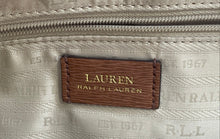 Load image into Gallery viewer, Authentic Lauren Ralph Lauren Womens Brown Leather Double Handle Tote Handbag