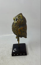 Load image into Gallery viewer, Ross Brown Embellished Owl Standing On Branch Decorative Tabletop Sculpture