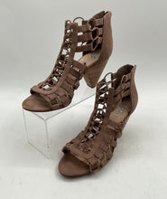 Load image into Gallery viewer, Vince Camuto Womens Elanso Brown Open Toe Caged Strappy Sandals Size 7M