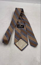 Load image into Gallery viewer, Givenchy Monsieur Mens Brown Blue Striped Adjustable Long Designer Tie