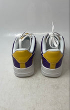 Load image into Gallery viewer, Nike Mens Air Force 1 Purple Yellow Los Angeles Lakers Sneaker Shoes Size EUR 38