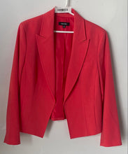 Load image into Gallery viewer, Nine West Womens Coral Pink Long Sleeve Peak Lapel Open Front Blazer Size 14