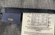 Load image into Gallery viewer, Brooks Brothers Mens Gray Striped Fitzgerald Fit Two-Button Blazer Size 42RG