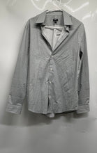 Load image into Gallery viewer, Express Mens Gray Printed Short Sleeve Button-Up Shirt Size Medium