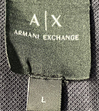 Load image into Gallery viewer, Armani Exchange Mens Navy Cotton Short Sleeve Collared Polo Shirt Size Large