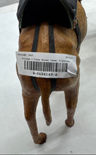 Load image into Gallery viewer, Vintage Brown Leather Wrapped Saddle Harness Mother Calf Camel Figurines 2 Pcs