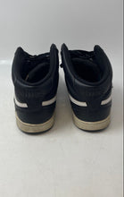 Load image into Gallery viewer, Nike Mens Court Vision Mid Black White Leather Lace-Up Basketball Shoes Size 12