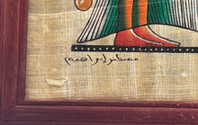 Load image into Gallery viewer, Ancient Egyptian Papyrus Painting Nefertari Offerings Scene Frame Wall Decor Art