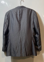 Load image into Gallery viewer, Vinci Mens Gray Long Sleeve Notch Lapel Flap Pockets Two-Button Blazer Size L