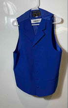 Load image into Gallery viewer, Alberto Celini Mens Blue Sleeveless Notch Lapel Button Front Suit Vest Size 42L