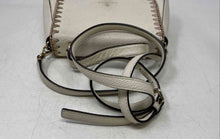 Load image into Gallery viewer, Kate Spade Womens White Leather Adjustable Strap Whipstitch Flap Crossbody Bag