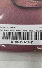 Load image into Gallery viewer, Michael Kors Womens Pink Pebbled Leather Zip Top Small Wristlet Wallet
